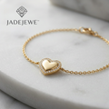 Jadejewe Golden Heart Sparkle Bracelet