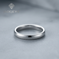 Jadejewe Classic Silver Smooth Band Ring
